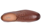 CLARKS Men's Raharto Plain Oxford Brown Tumbled Leather